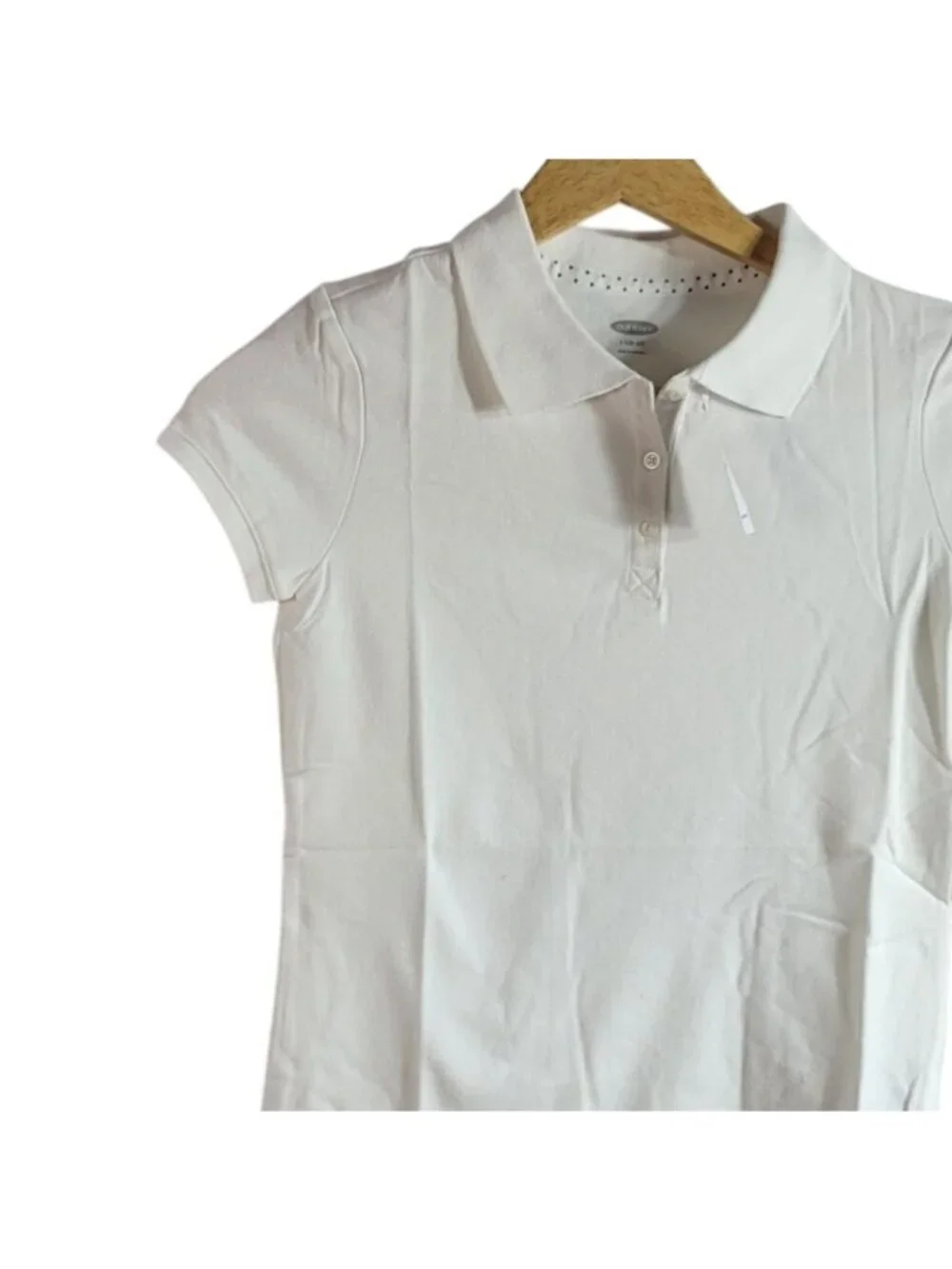 Old Navy School Uniform Girls Polo Top White Size 10 12 Large Short Sleeve NEW